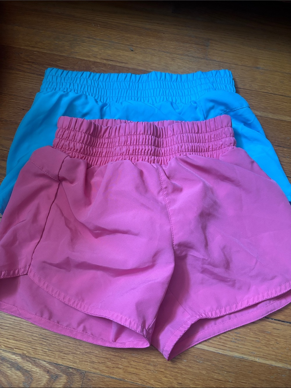 Old Navy Pink & Turquoise Kids Athletic Shorts Duo